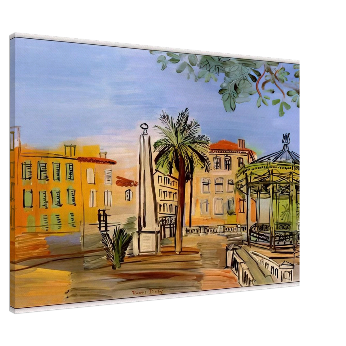 THE SQUARE IN HYERES Canvas | Raoul Dufy Canvas | Raoul Dufy Shop