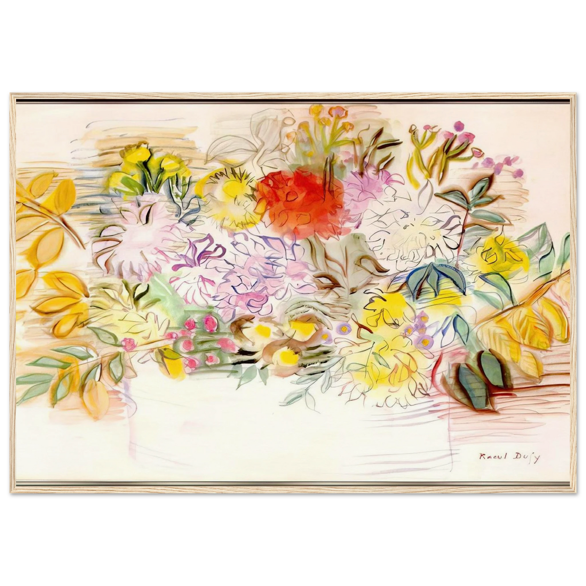 BOUQUET OF FLOWERS Framed Poster | Raoul Dufy Framed Prints Wall Art | Raoul Dufy Shop