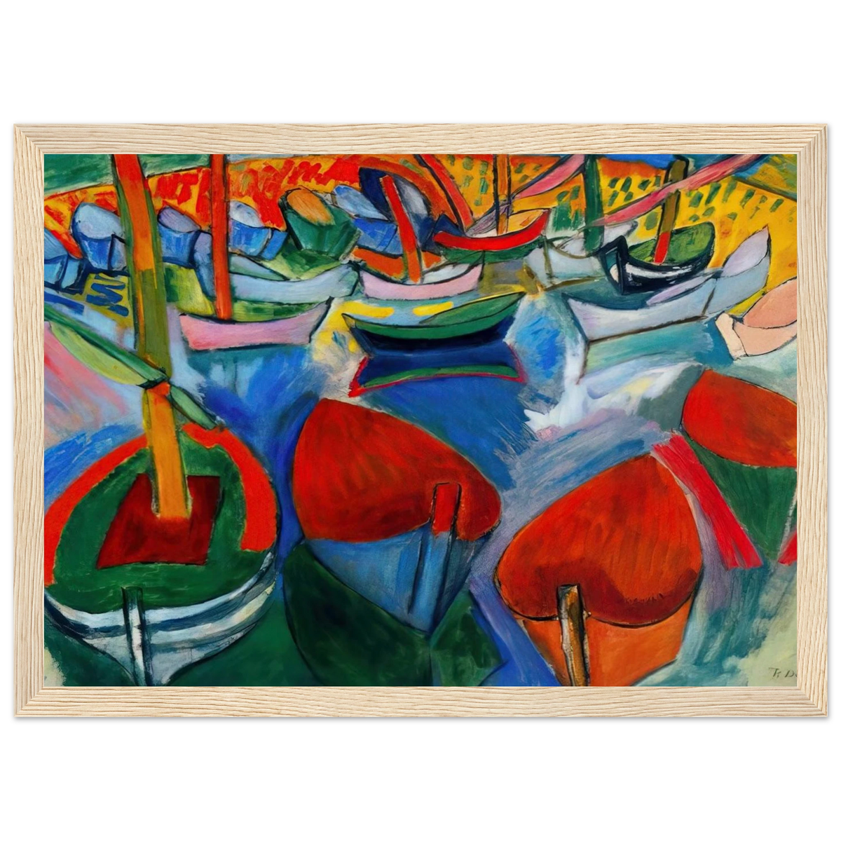 BOATS AT MARTIGUES 1908 Framed Poster | Raoul Dufy Framed Prints Wall Art | Raoul Dufy Shop