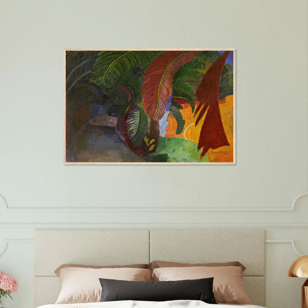 PALM TREES AT MARTIGUES HOMAGE TO GAUGUIN 1910 Framed Poster | Raoul Dufy Framed Prints Wall Art | Raoul Dufy Shop