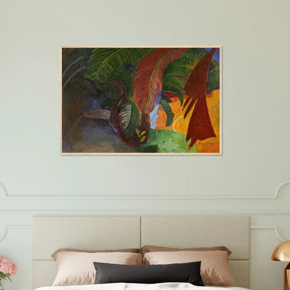 PALM TREES AT MARTIGUES HOMAGE TO GAUGUIN 1910 Framed Poster | Raoul Dufy Framed Prints Wall Art | Raoul Dufy Shop