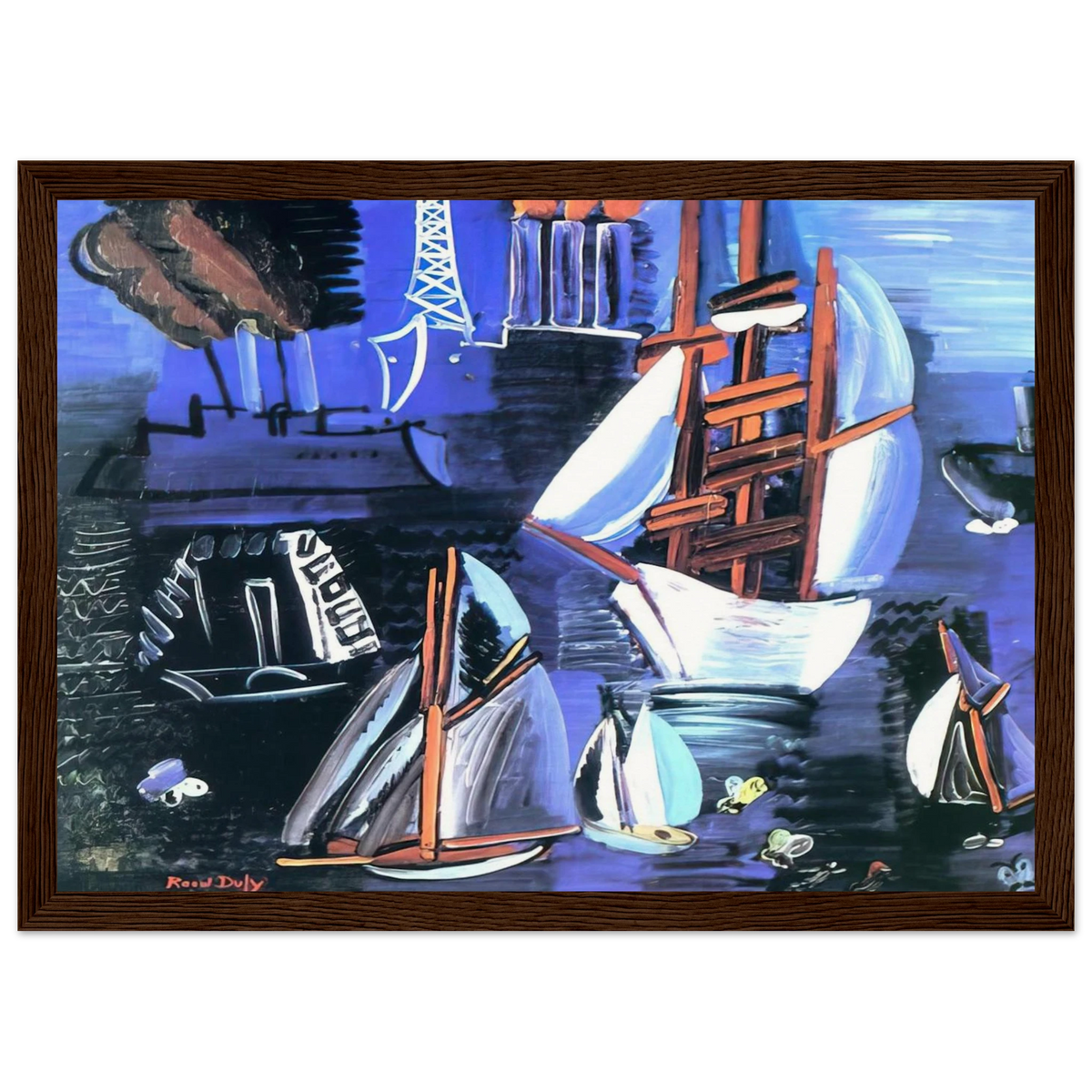BOATS IN LE HAVRE 1926 Framed Poster | Raoul Dufy Framed Prints Wall Art | Raoul Dufy Shop
