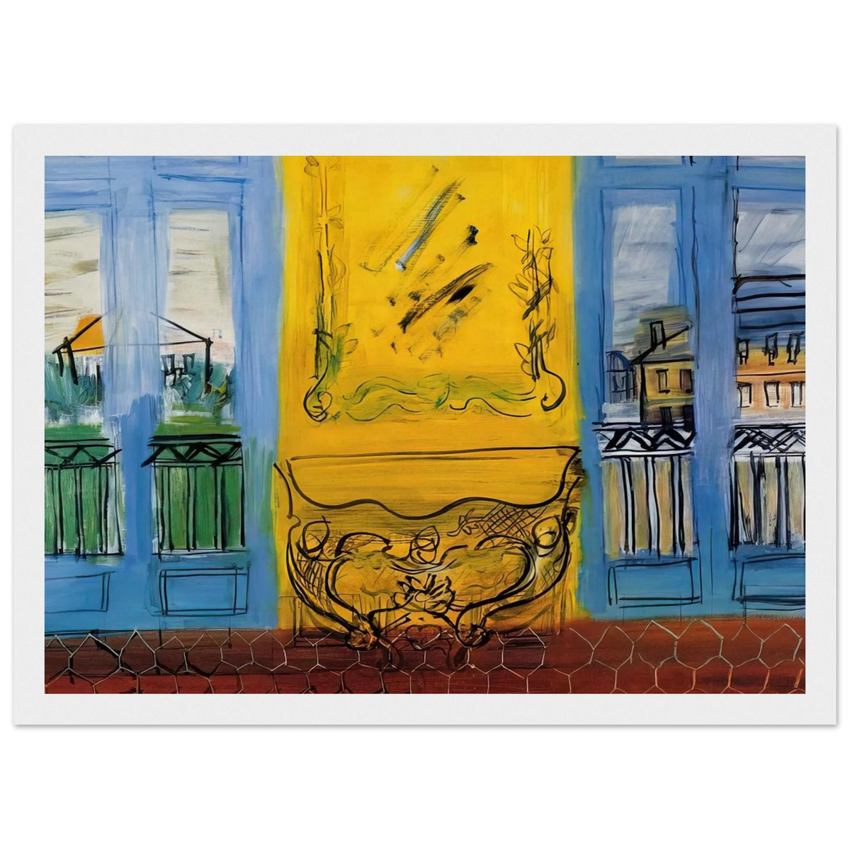 CONSOLE WITH TWO WINDOWS 1948 Framed Poster | Raoul Dufy Framed Prints Wall Art | Raoul Dufy Shop