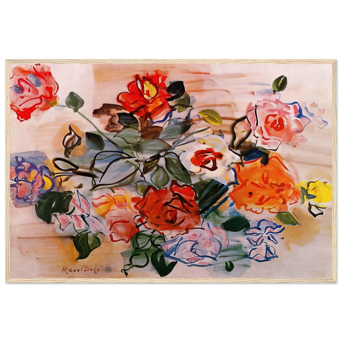 PINK BUNCH 1940 Framed Poster | Raoul Dufy Framed Prints Wall Art | Raoul Dufy Shop