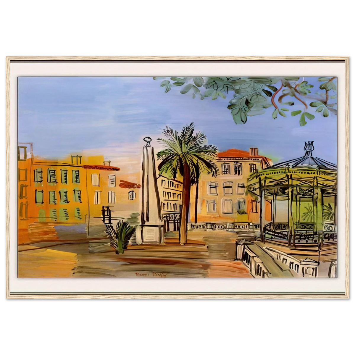 THE SQUARE IN HYERES Framed Poster | Raoul Dufy Framed Prints Wall Art | Raoul Dufy Shop