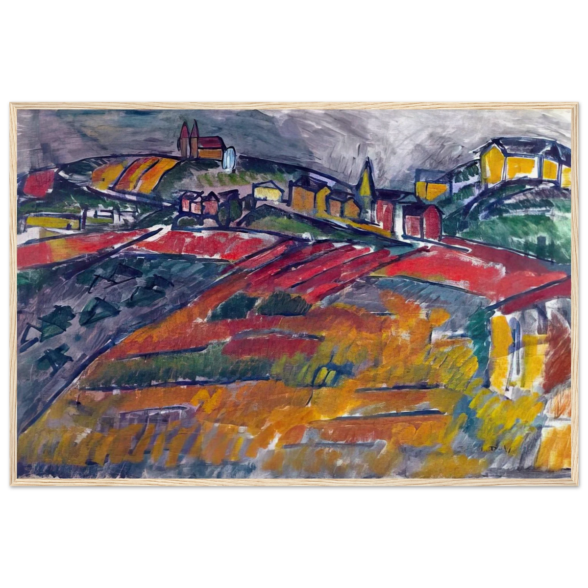 LANDSCAPE WITH RED AND YELLOW Framed Poster | Raoul Dufy Framed Prints Wall Art | Raoul Dufy Shop