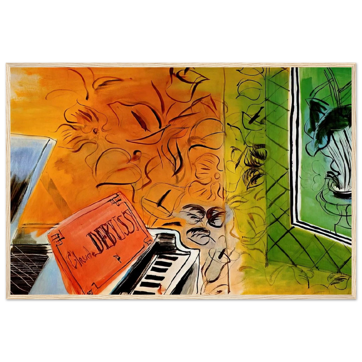 HOMAGE TO CLAUDE DEBUSSY 1952 Framed Poster | Raoul Dufy Framed Prints Wall Art | Raoul Dufy Shop