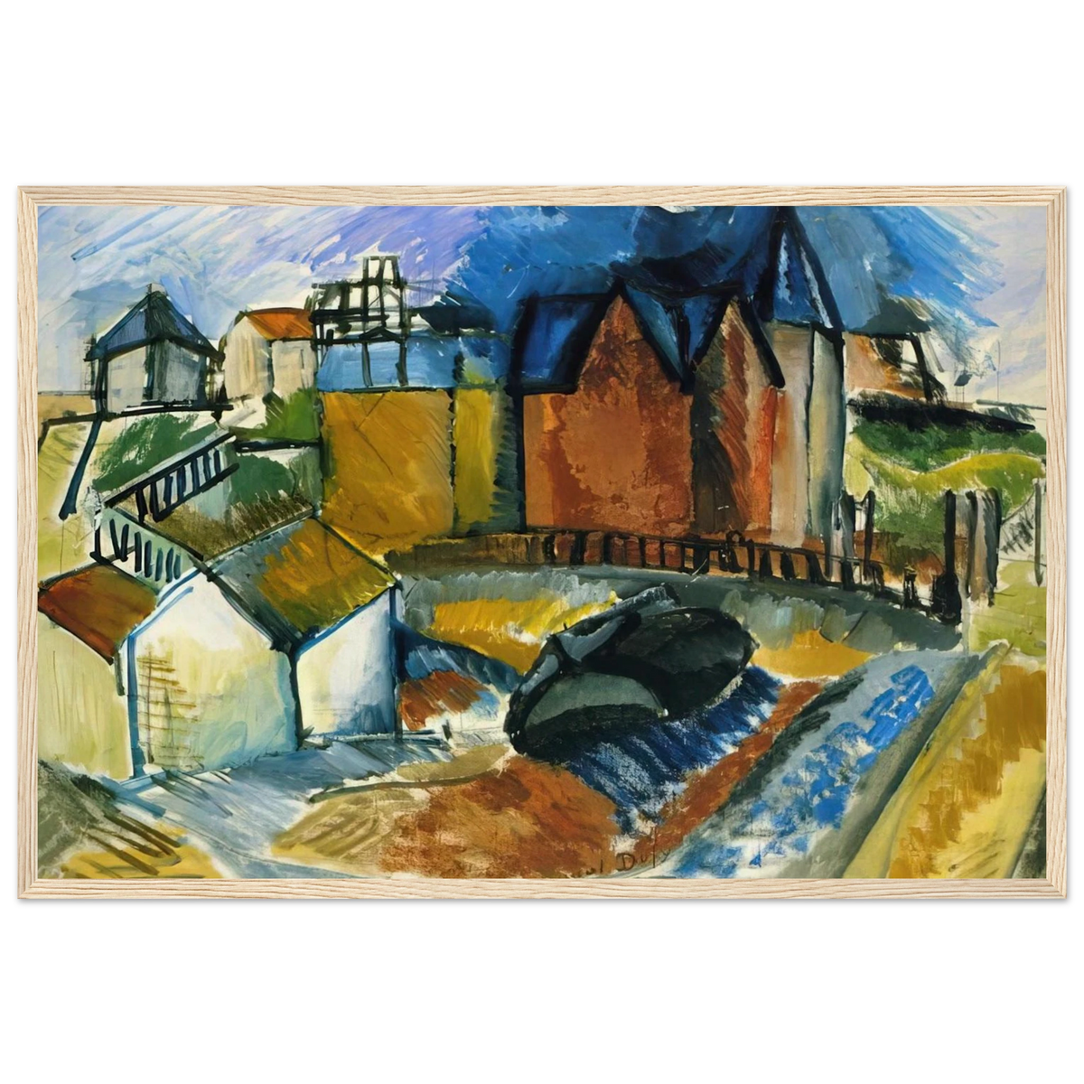 THE BEACH AT HAVRE 1910 Framed Poster | Raoul Dufy Framed Prints Wall Art | Raoul Dufy Shop