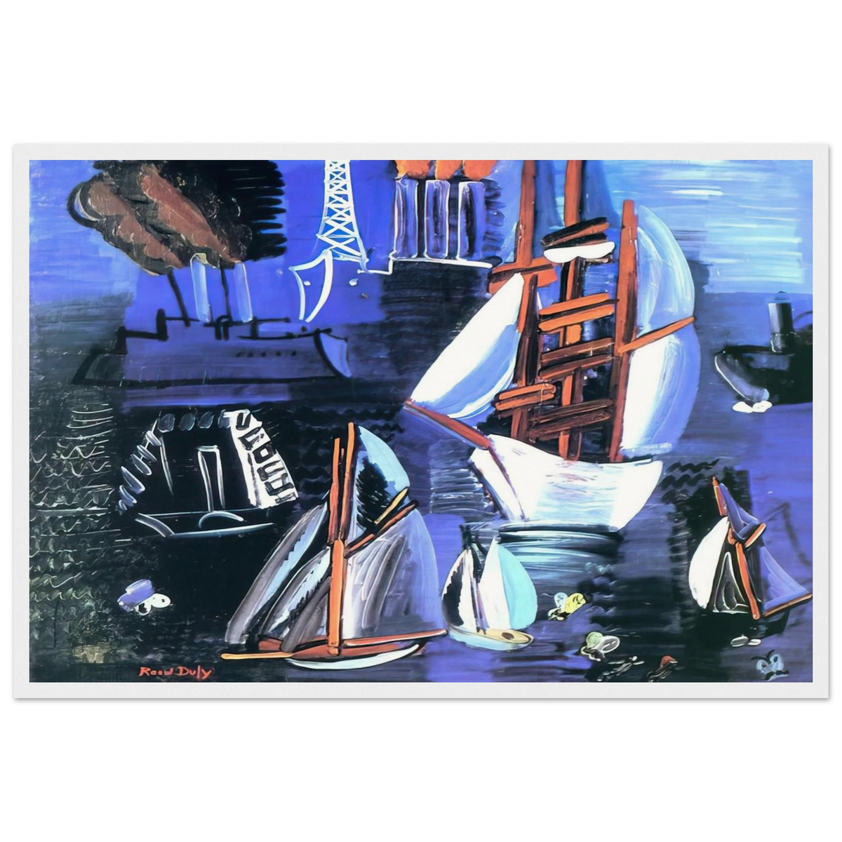 BOATS IN LE HAVRE 1926 Framed Poster | Raoul Dufy Framed Prints Wall Art | Raoul Dufy Shop