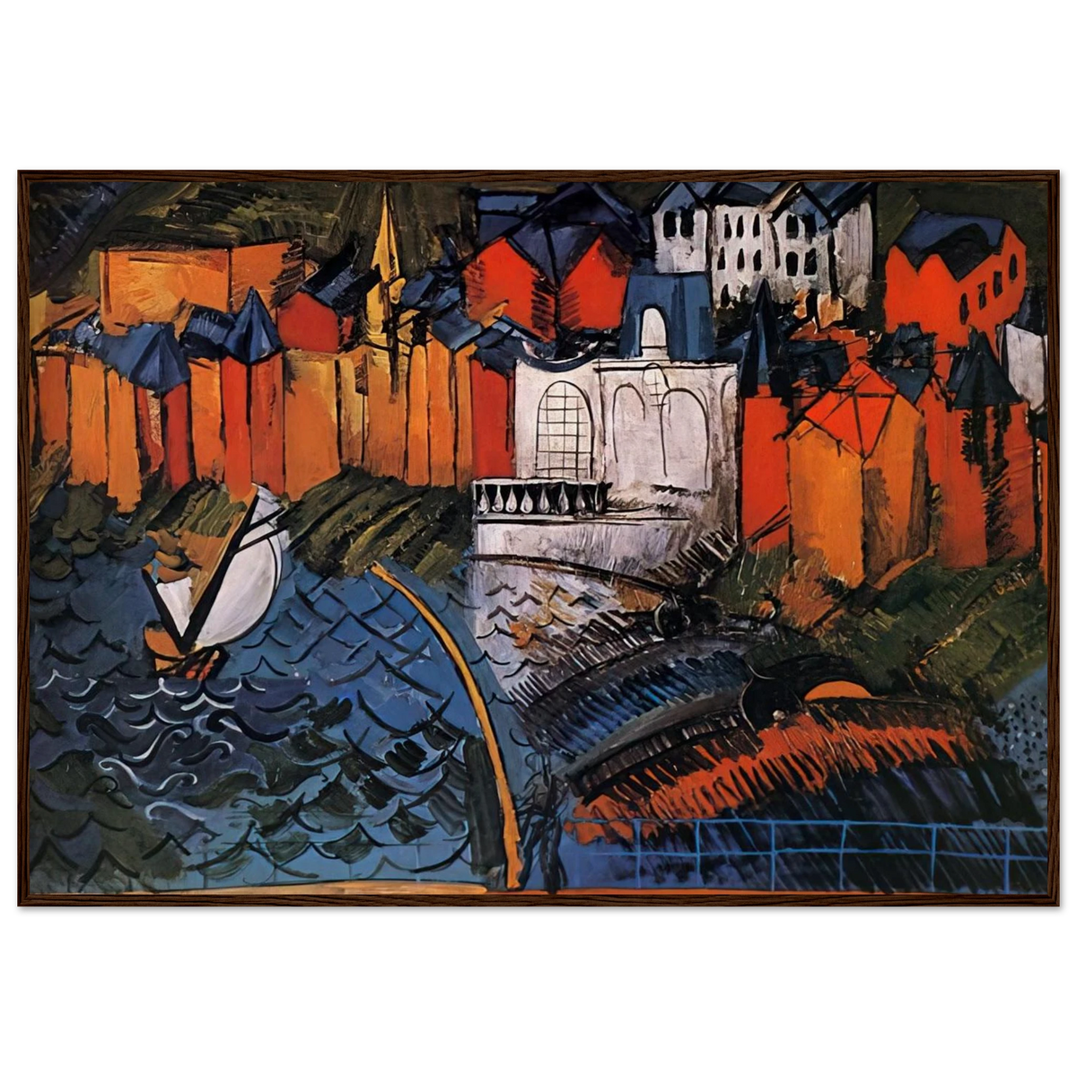 SAILBOAT AT SAINTE ADRESSE 1912 Framed Poster | Raoul Dufy Framed Prints Wall Art | Raoul Dufy Shop