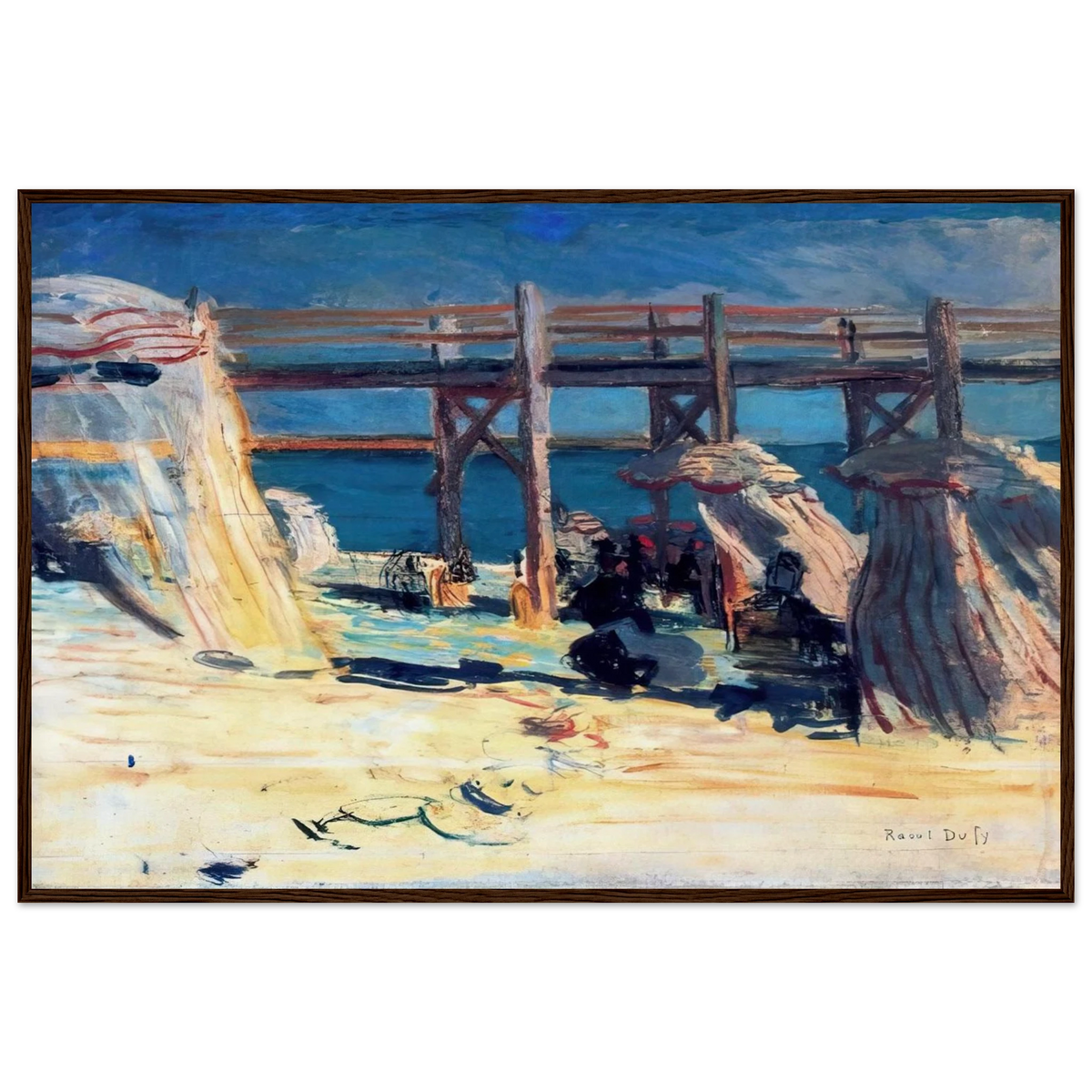 SANDY BEACH OF SAINTE ADRESSE Framed Poster | Raoul Dufy Framed Prints Wall Art | Raoul Dufy Shop