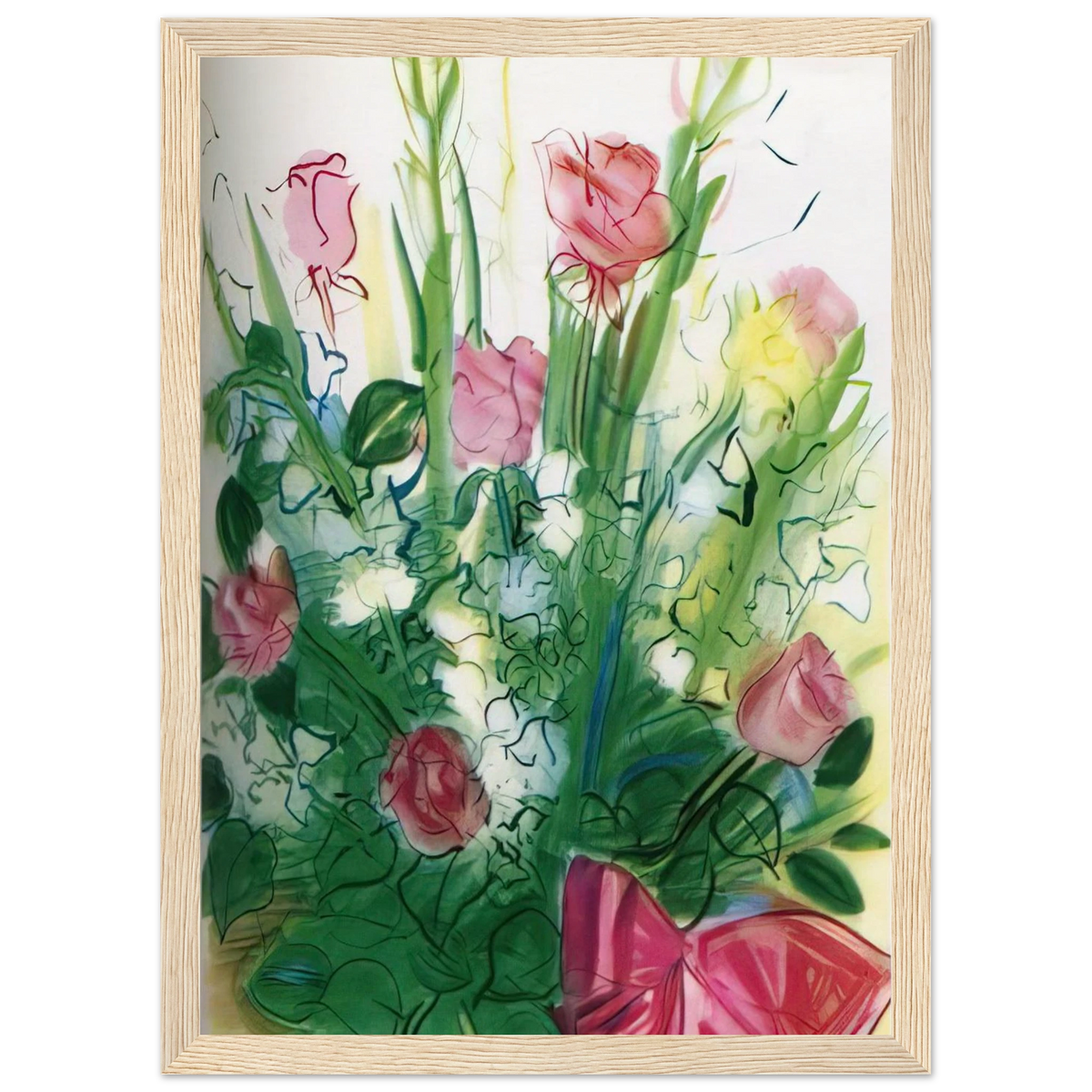 BOUQUET OF ROSES Framed Poster | Raoul Dufy Framed Prints Wall Art | Raoul Dufy Shop
