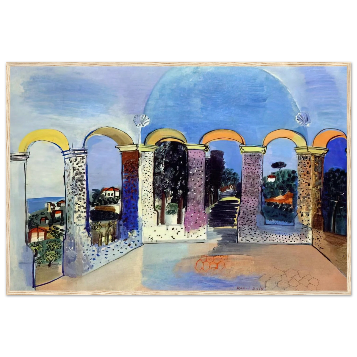 ARCADES AT VALLAURIS 1927 Framed Poster | Raoul Dufy Framed Prints Wall Art | Raoul Dufy Shop
