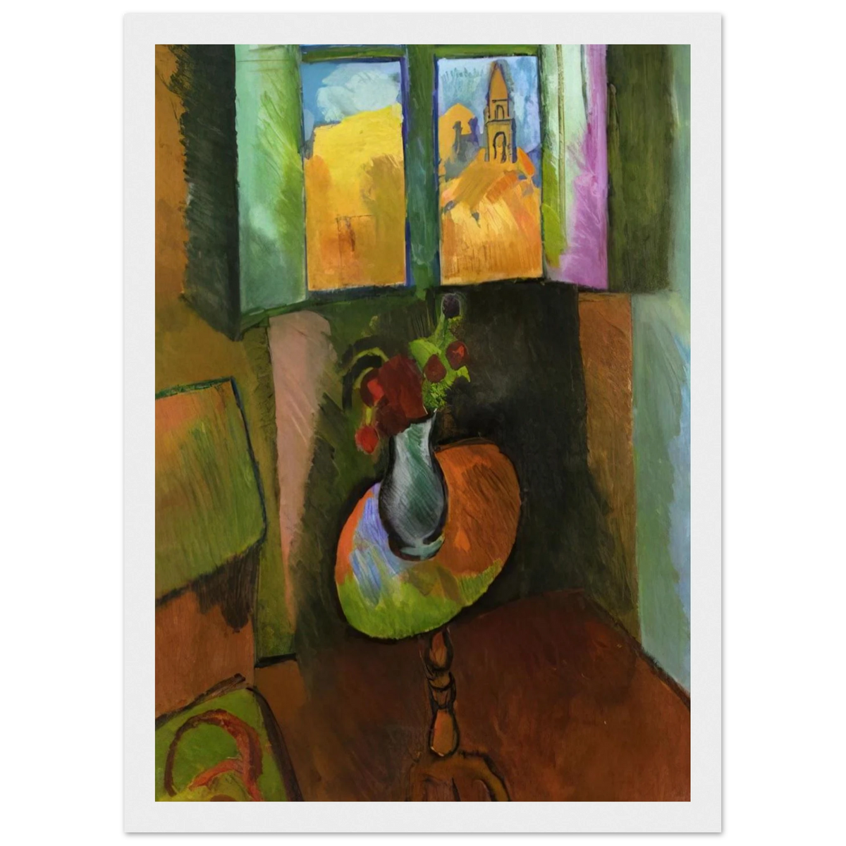 PEDISTAL TABLE RUE SEGUIER 1909 Framed Poster | Raoul Dufy Framed Prints Wall Art | Raoul Dufy Shop