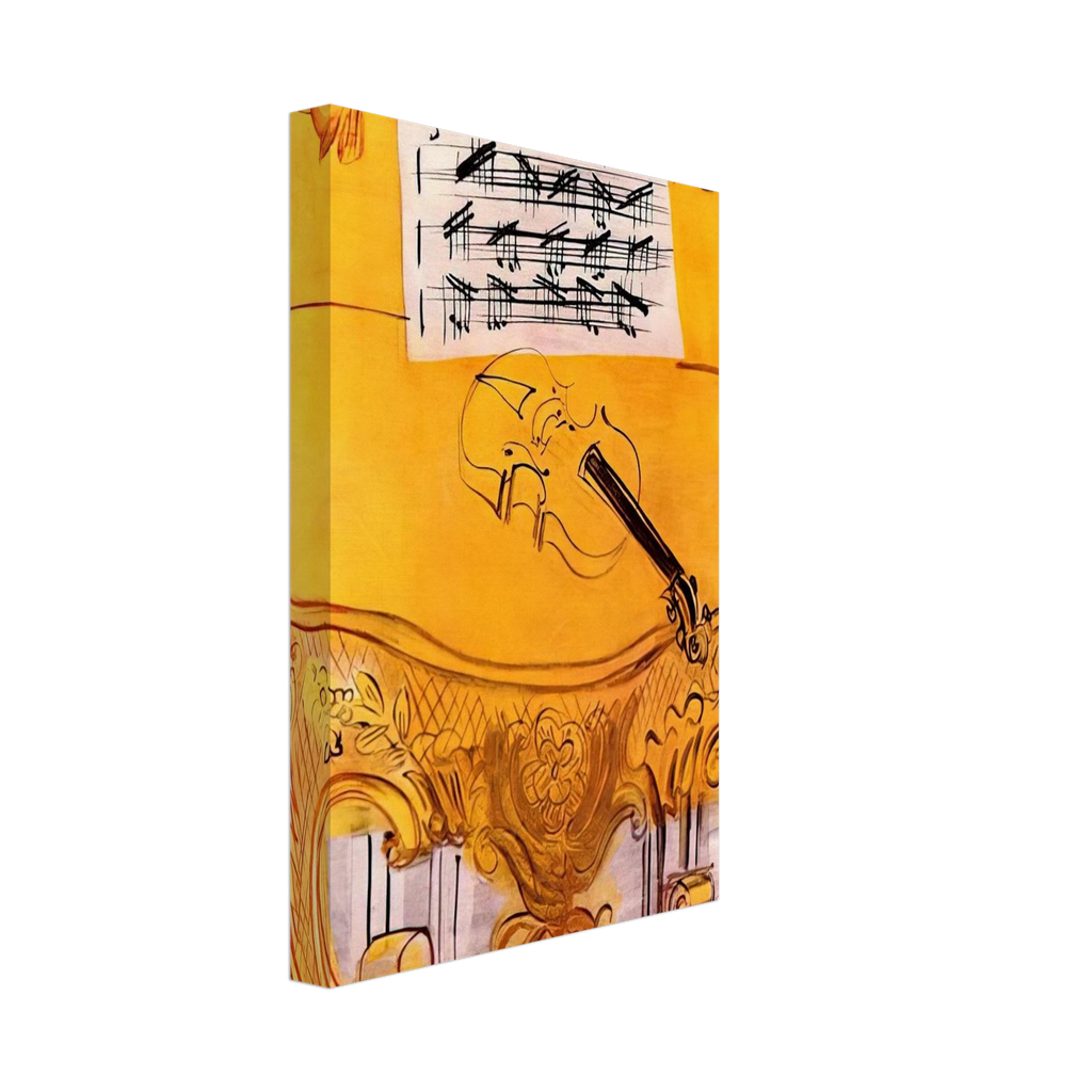 THE YELLOW CONSOLE WITH A VIOLIN 1949 Canvas | Raoul Dufy Canvas | Raoul Dufy Shop