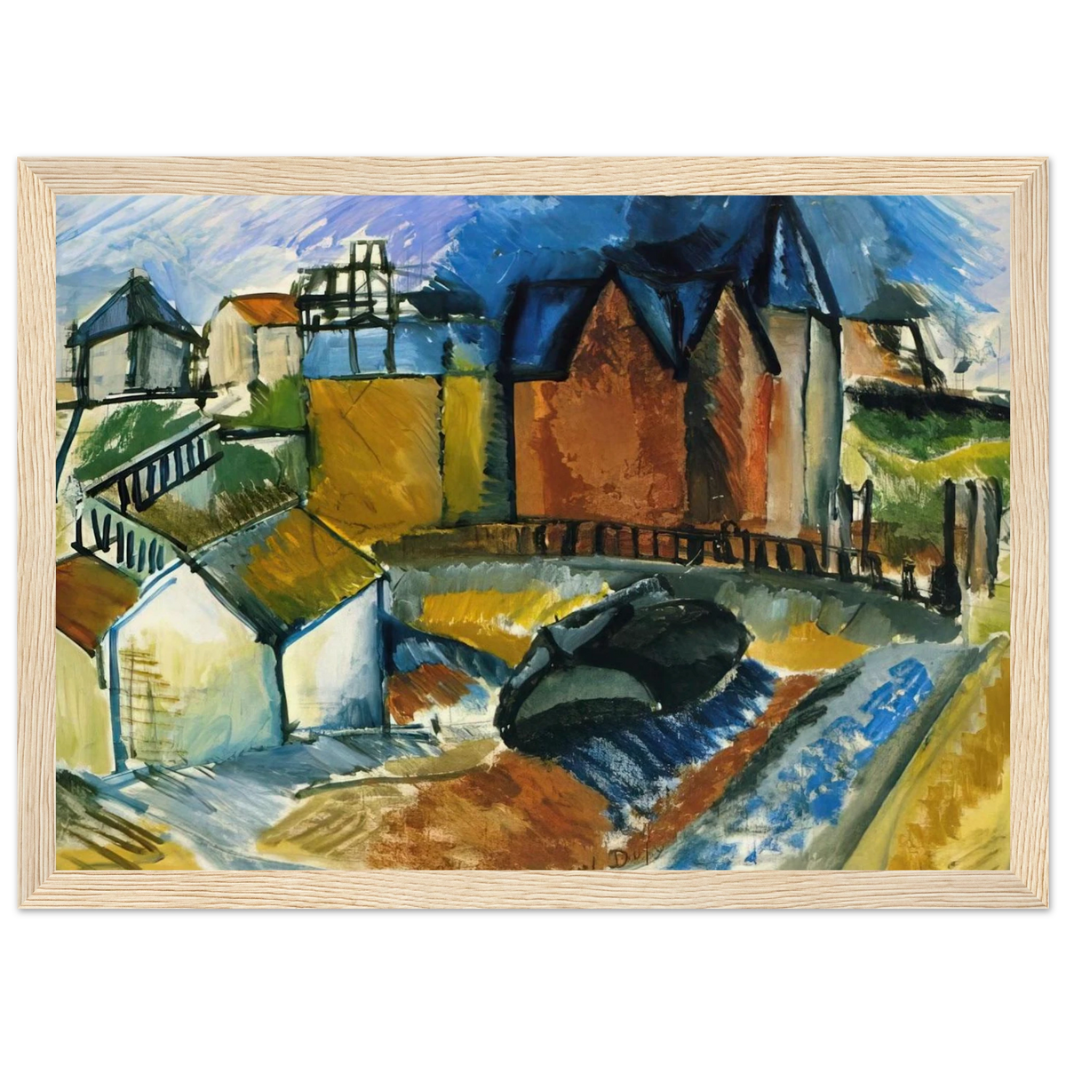 THE BEACH AT HAVRE 1910 Framed Poster | Raoul Dufy Framed Prints Wall Art | Raoul Dufy Shop