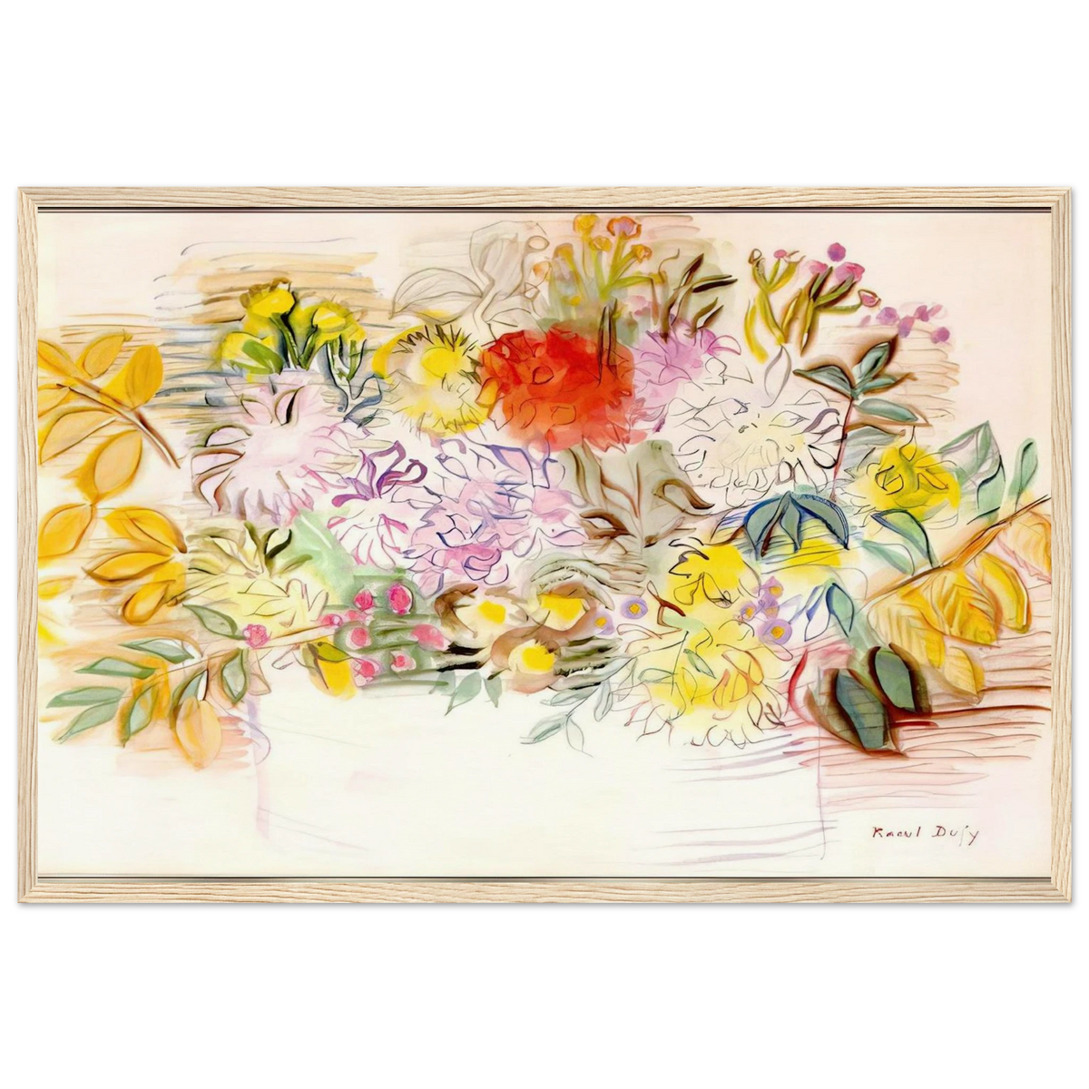 BOUQUET OF FLOWERS Framed Poster | Raoul Dufy Framed Prints Wall Art | Raoul Dufy Shop
