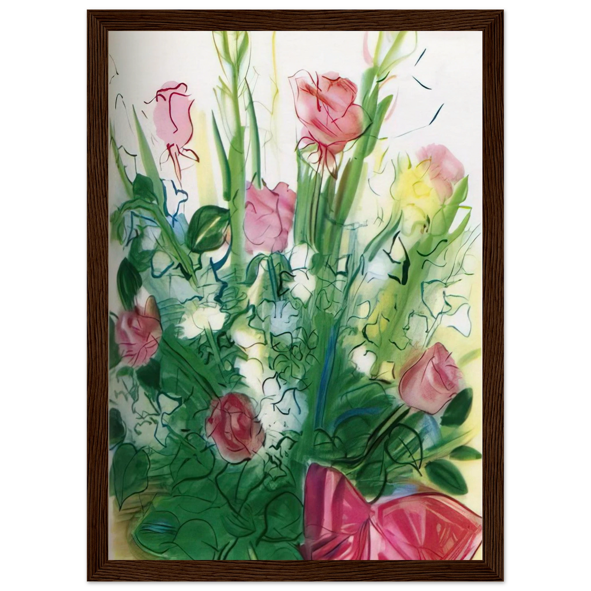 BOUQUET OF ROSES Framed Poster | Raoul Dufy Framed Prints Wall Art | Raoul Dufy Shop