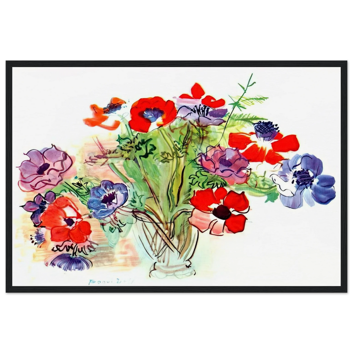 BOUQUET OF FLOWERS 1937 Framed Poster | Raoul Dufy Framed Prints Wall Art | Raoul Dufy Shop