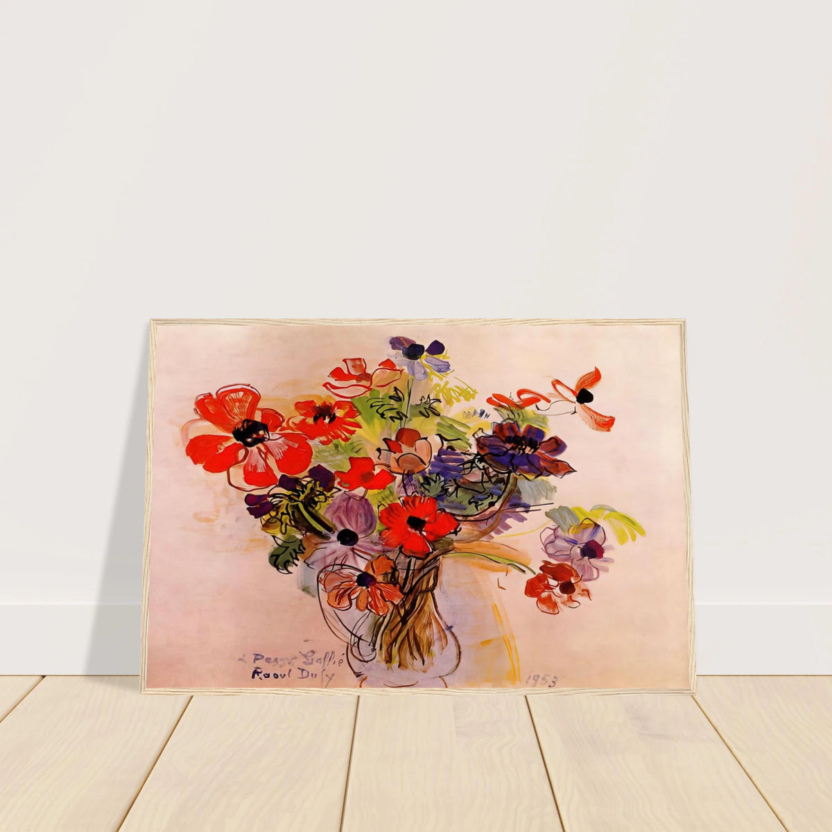 ANEMONES 1953 Framed Poster | Raoul Dufy Framed Prints Wall Art | Raoul Dufy Shop