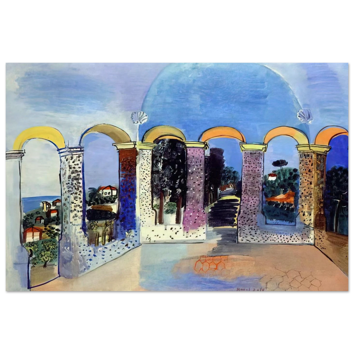 ARCADES AT VALLAURIS 1927 Poster | Raoul Dufy Poster | Raoul Dufy Shop