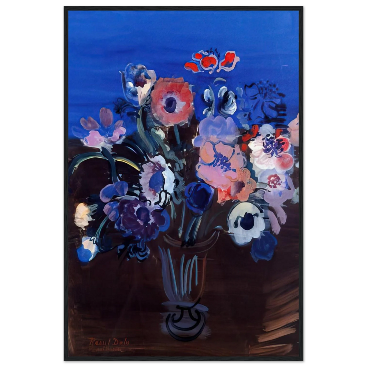 ANEMONES Framed Poster | Raoul Dufy Framed Prints Wall Art | Raoul Dufy Shop