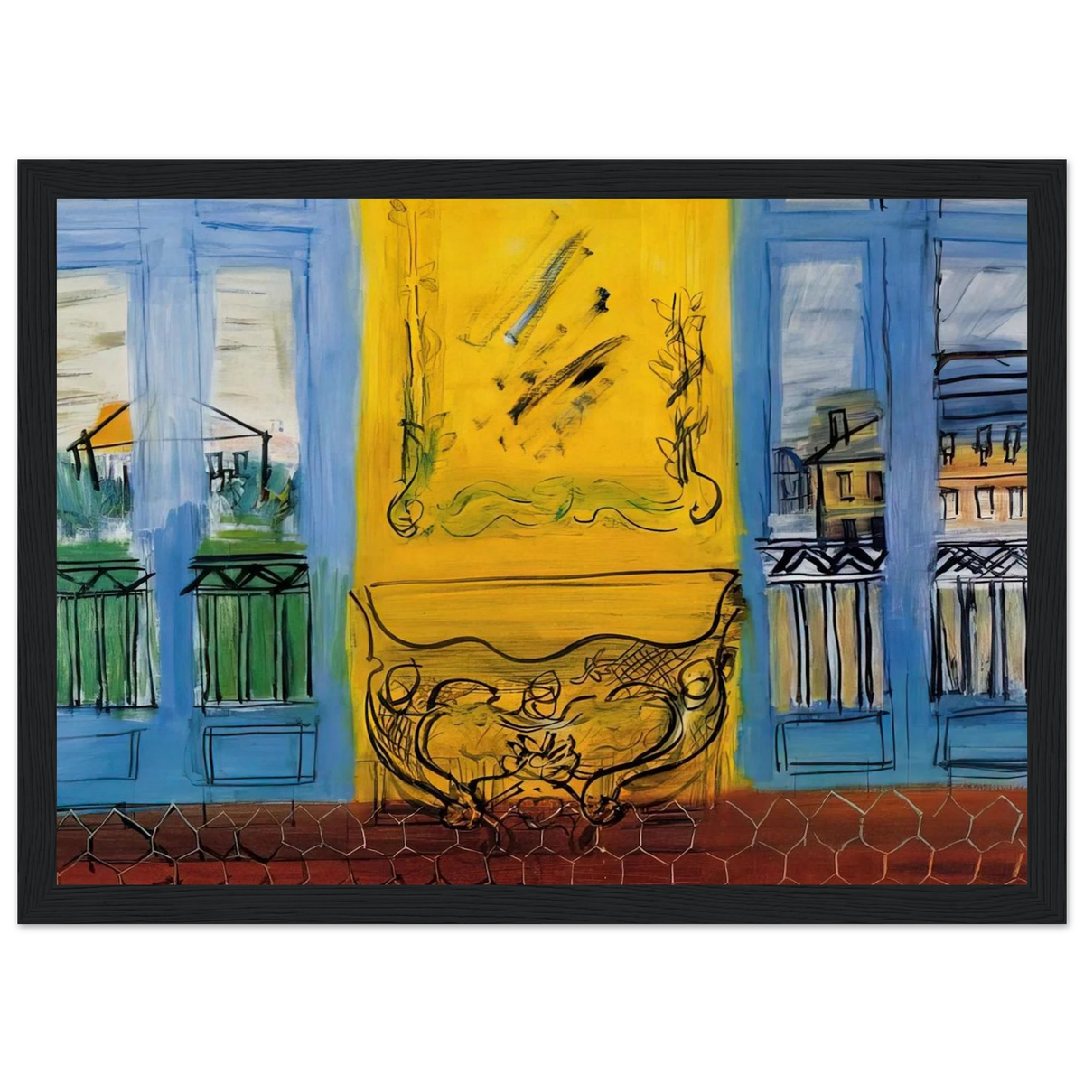 CONSOLE WITH TWO WINDOWS 1948 Framed Poster | Raoul Dufy Framed Prints Wall Art | Raoul Dufy Shop