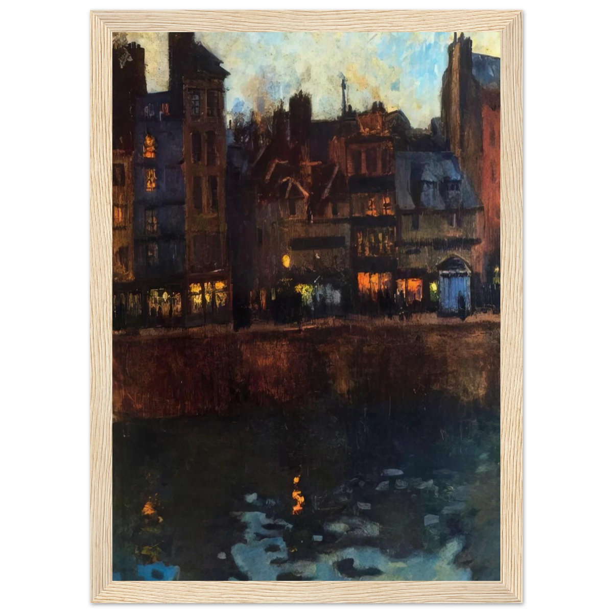 PIER OF LE HAVRE IN THE EVENING 1901 Framed Poster | Raoul Dufy Framed Prints Wall Art | Raoul Dufy Shop