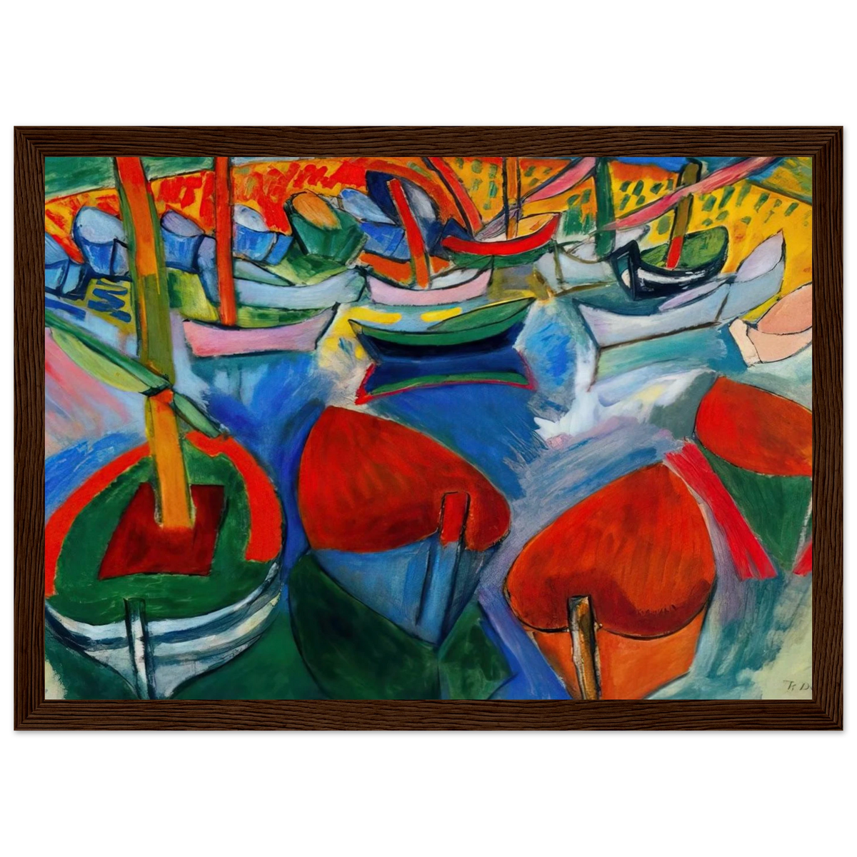 BOATS AT MARTIGUES 1908 Framed Poster | Raoul Dufy Framed Prints Wall Art | Raoul Dufy Shop
