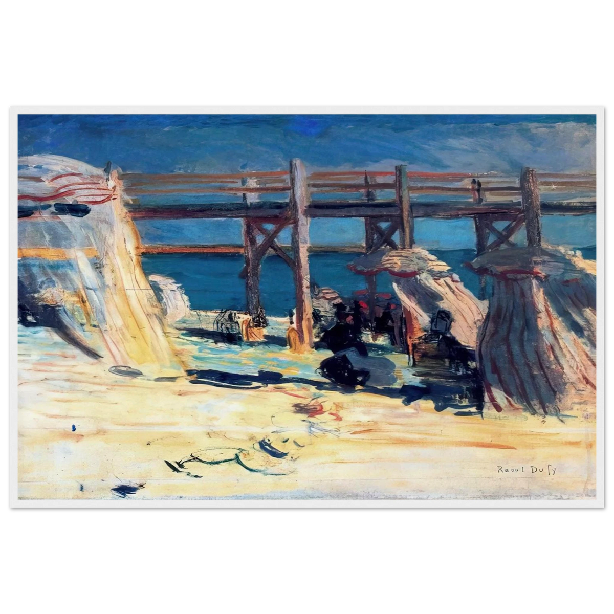 SANDY BEACH OF SAINTE ADRESSE Framed Poster | Raoul Dufy Framed Prints Wall Art | Raoul Dufy Shop