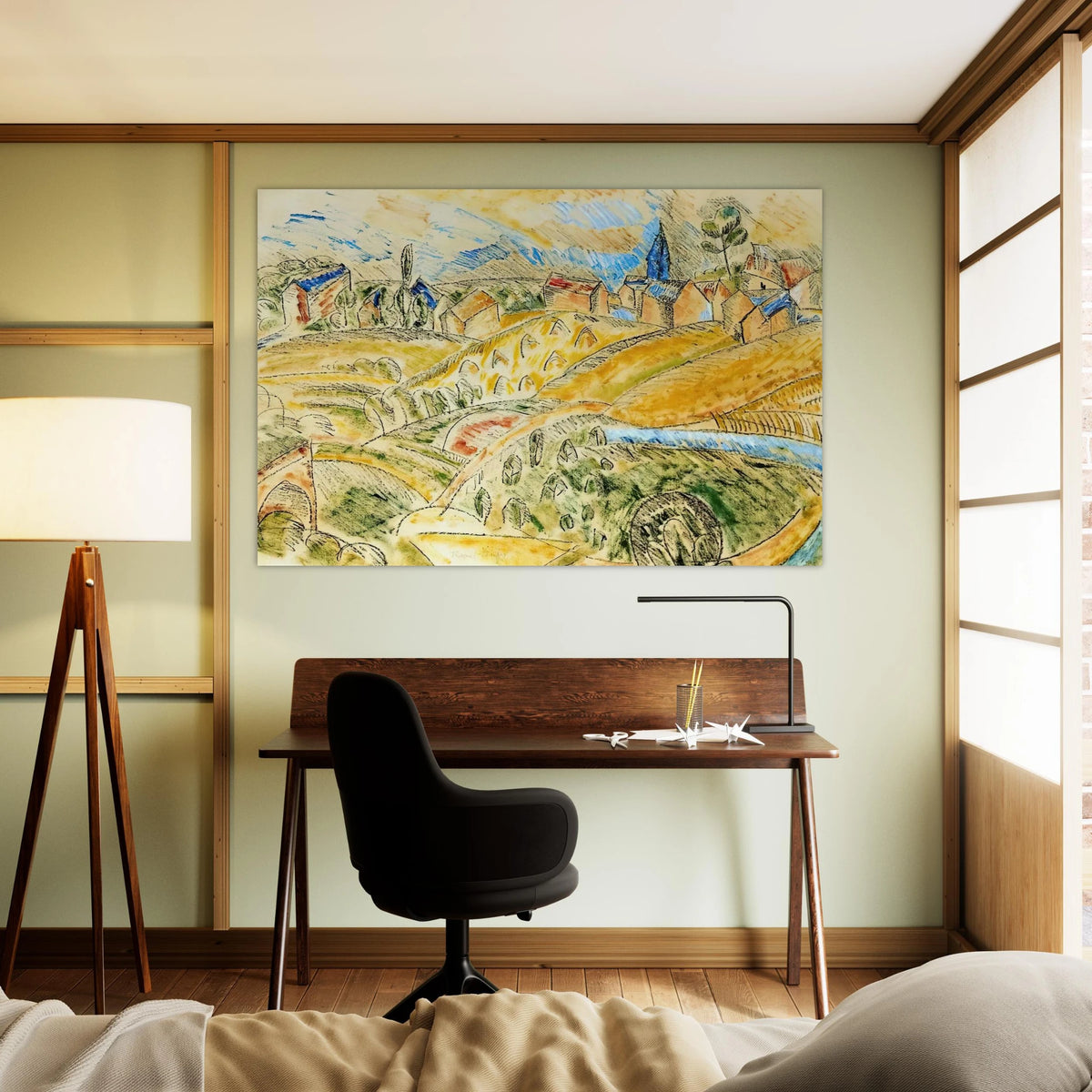 CUBIST LANDSCAPE WITH HAYSTACKS Poster | Raoul Dufy Poster | Raoul Dufy Shop