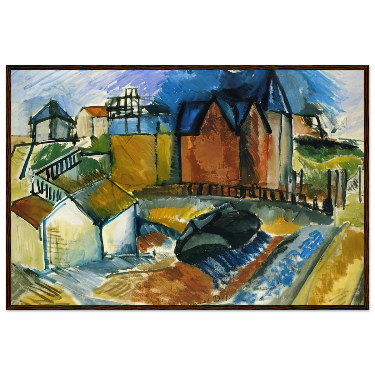 THE BEACH AT HAVRE 1910 Framed Poster | Raoul Dufy Framed Prints Wall Art | Raoul Dufy Shop