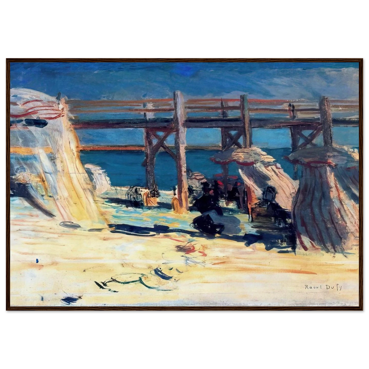 SANDY BEACH OF SAINTE ADRESSE Framed Poster | Raoul Dufy Framed Prints Wall Art | Raoul Dufy Shop