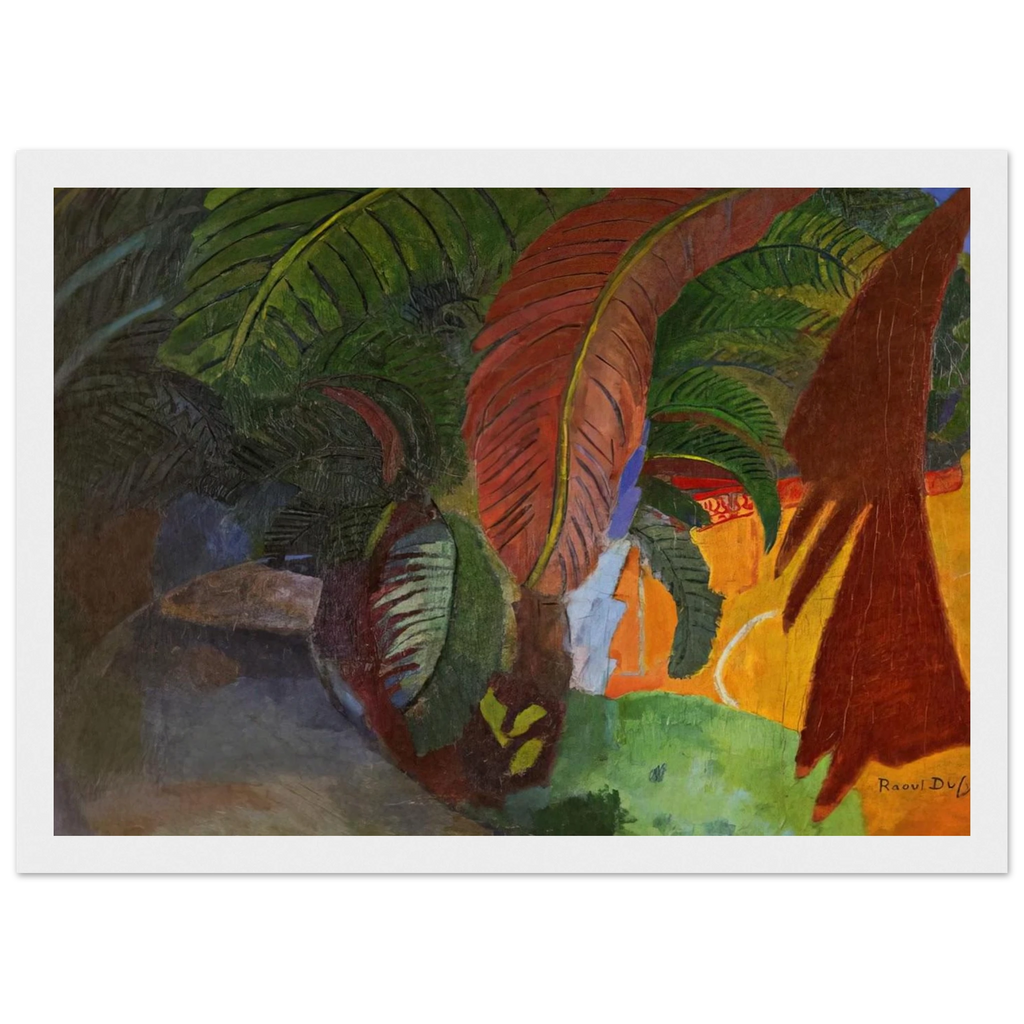 PALM TREES AT MARTIGUES HOMAGE TO GAUGUIN 1910 Framed Poster | Raoul Dufy Framed Prints Wall Art | Raoul Dufy Shop
