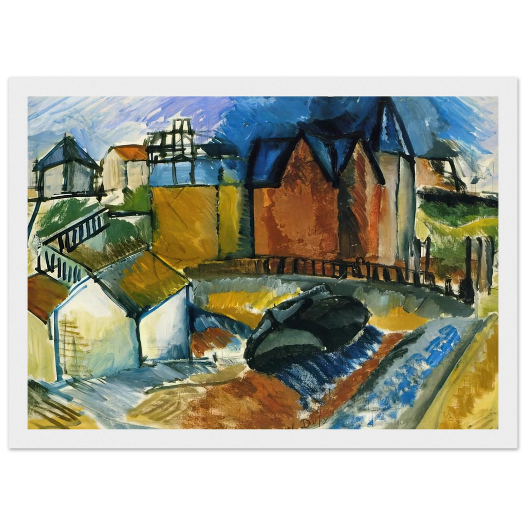 THE BEACH AT HAVRE 1910 Framed Poster | Raoul Dufy Framed Prints Wall Art | Raoul Dufy Shop