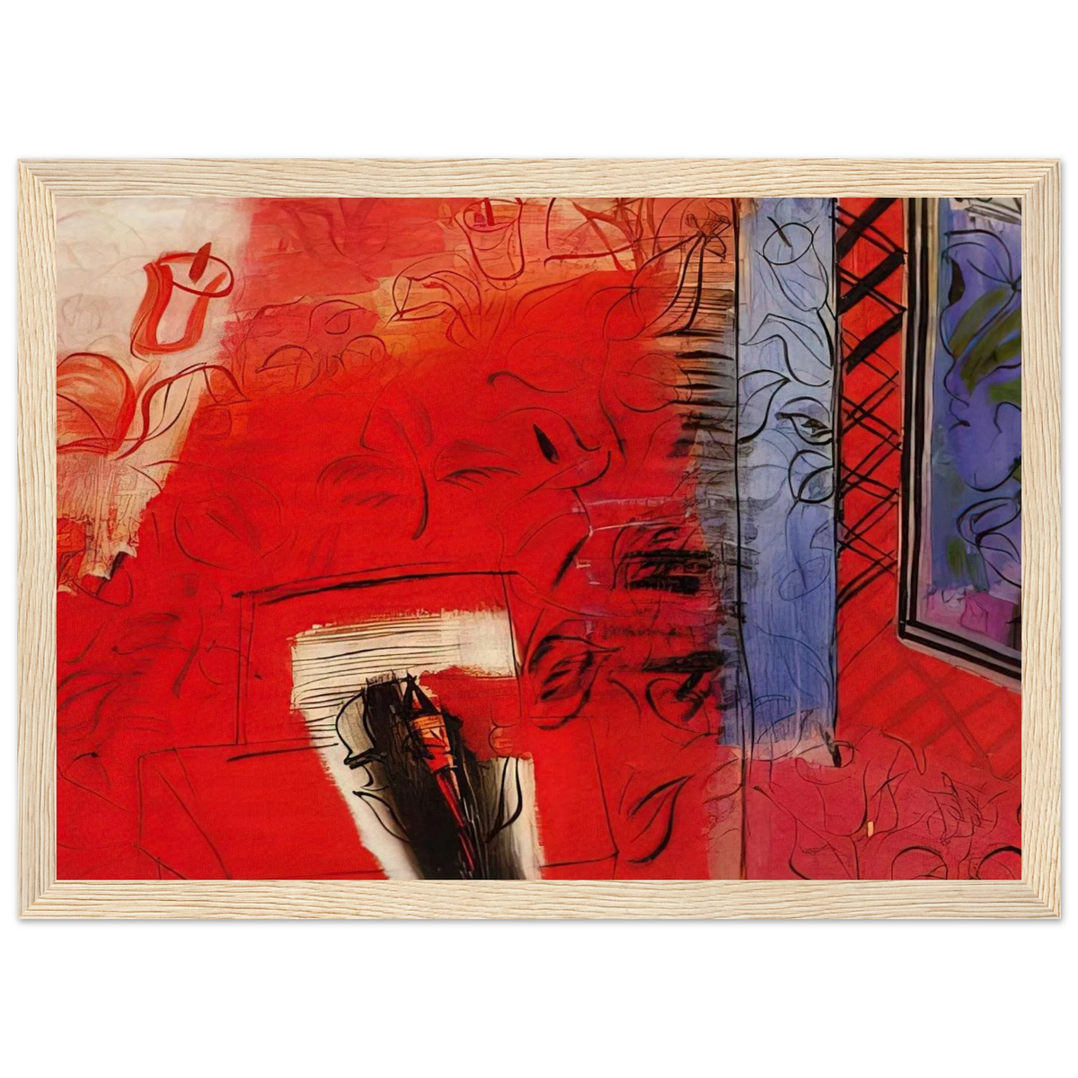 STILL LIFE WITH VIOLIN HOMMAGE TO BACH 1952 Framed Poster | Raoul Dufy Framed Prints Wall Art | Raoul Dufy Shop
