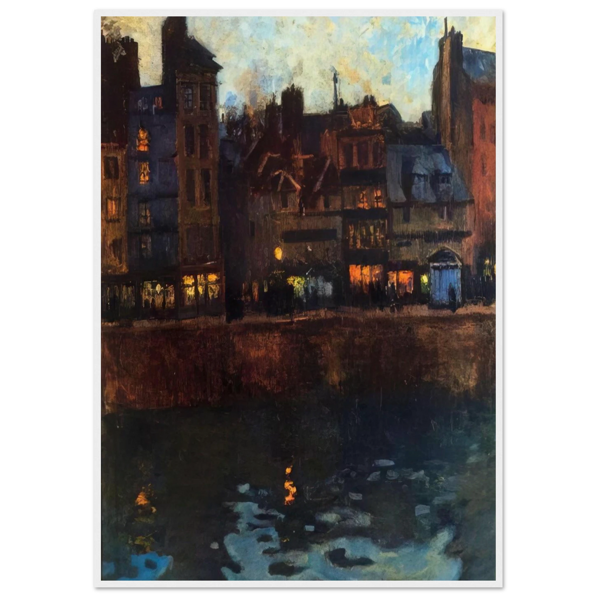 PIER OF LE HAVRE IN THE EVENING 1901 Framed Poster | Raoul Dufy Framed Prints Wall Art | Raoul Dufy Shop