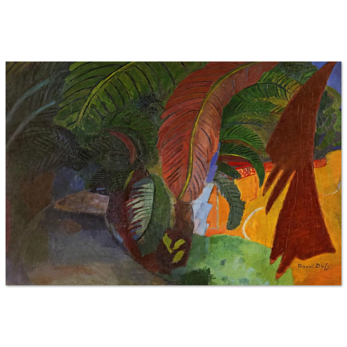 PALM TREES AT MARTIGUES HOMAGE TO GAUGUIN 1910 Poster | Raoul Dufy Poster | Raoul Dufy Shop