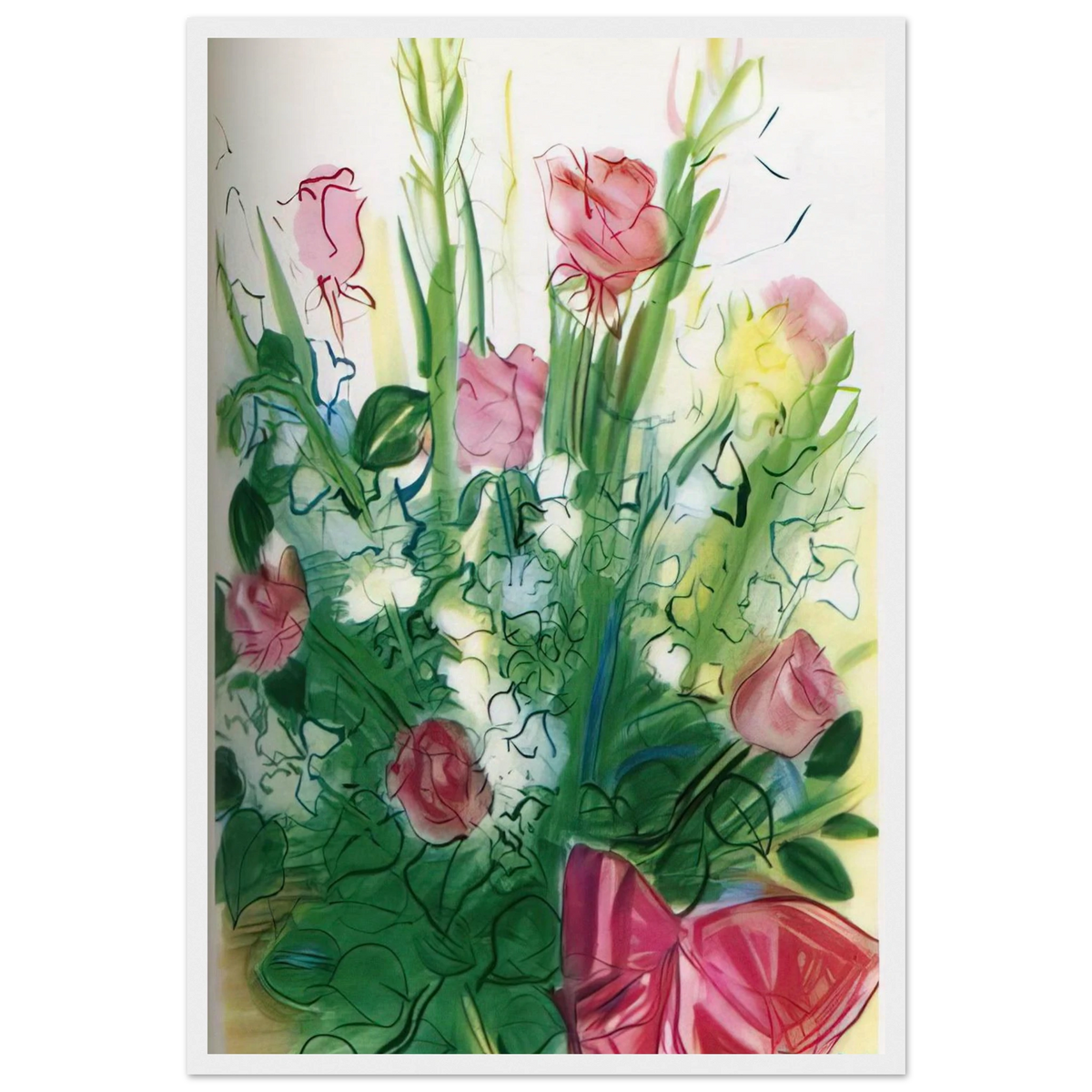 BOUQUET OF ROSES Framed Poster | Raoul Dufy Framed Prints Wall Art | Raoul Dufy Shop