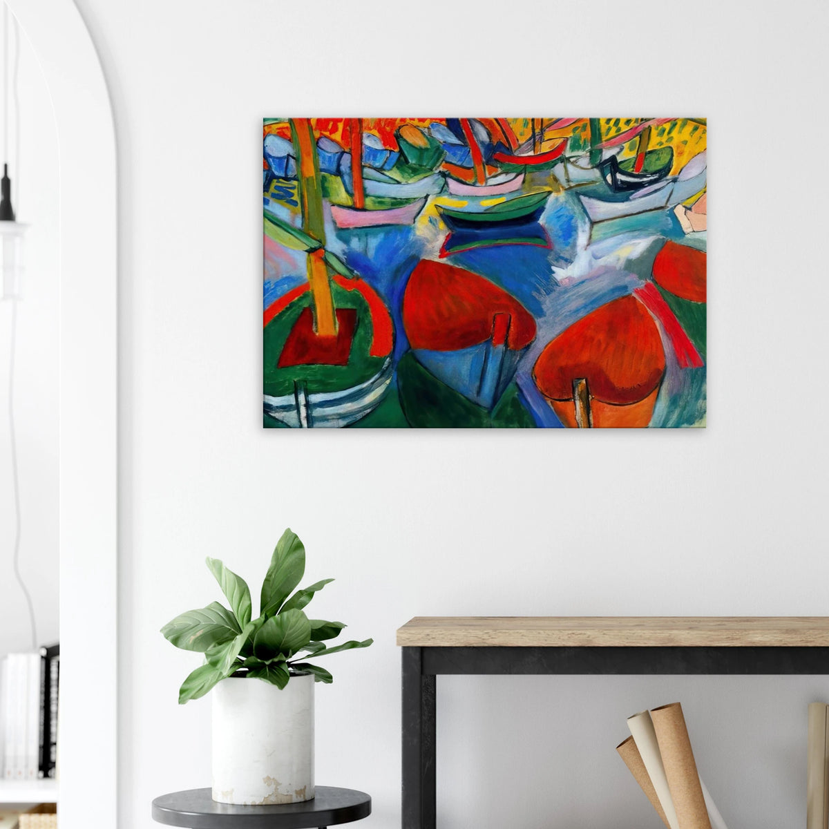 BOATS AT MARTIGUES 1908 Canvas | Raoul Dufy Canvas | Raoul Dufy Shop
