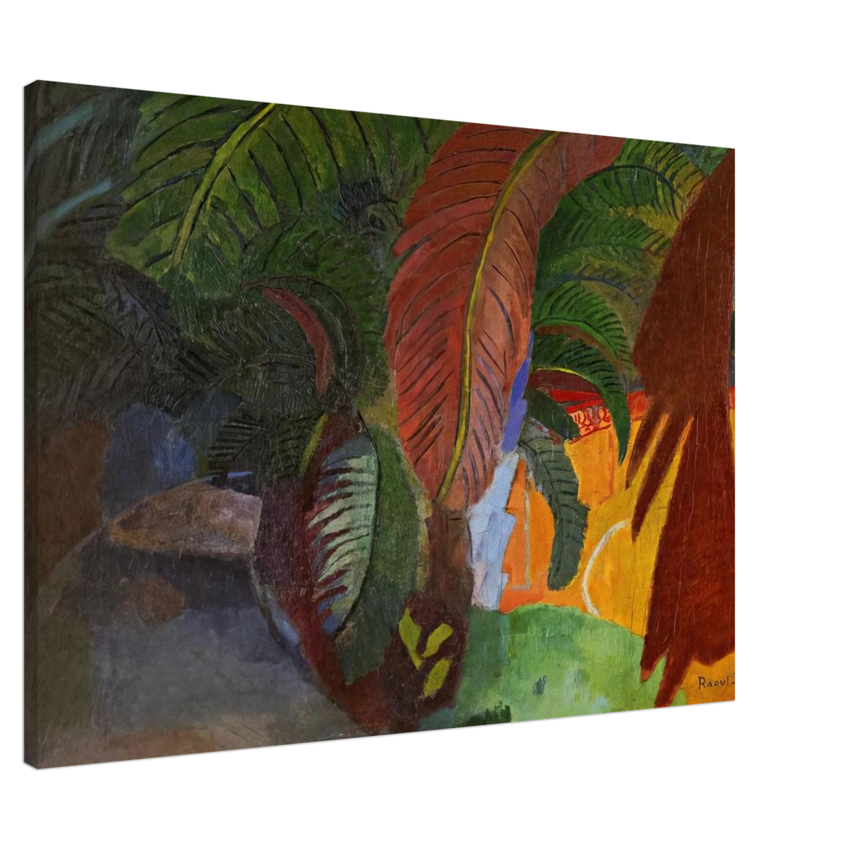 PALM TREES AT MARTIGUES HOMAGE TO GAUGUIN 1910 Canvas | Raoul Dufy Canvas | Raoul Dufy Shop