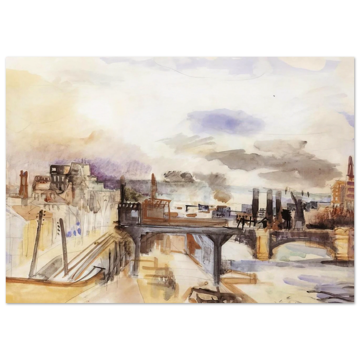 PARISIAN BRIDGE 1922 Poster | Raoul Dufy Poster | Raoul Dufy Shop