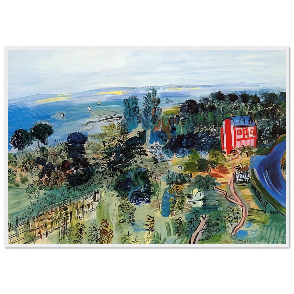 VILLERVILLE Framed Poster | Raoul Dufy Framed Prints Wall Art | Raoul Dufy Shop