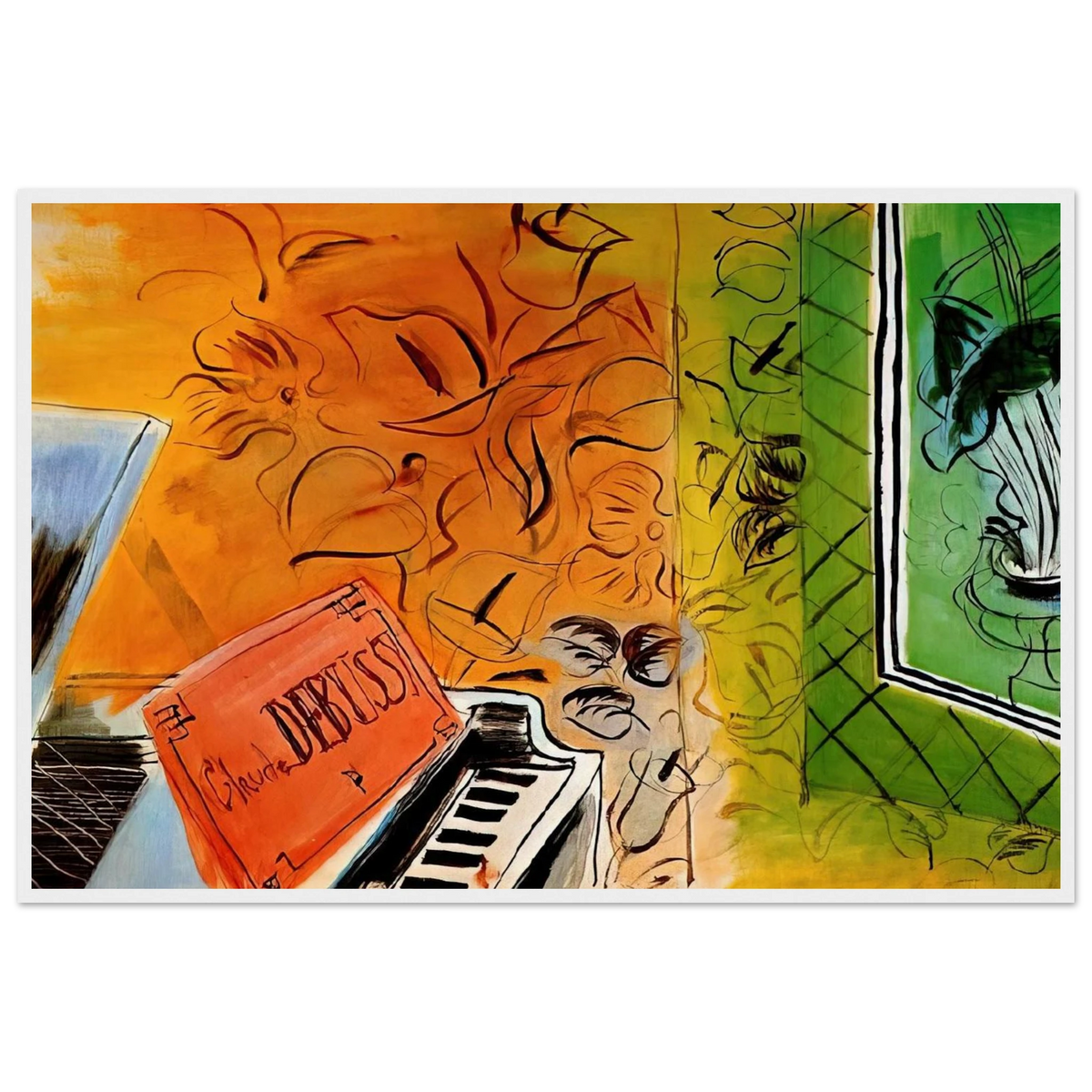 HOMAGE TO CLAUDE DEBUSSY 1952 Framed Poster | Raoul Dufy Framed Prints Wall Art | Raoul Dufy Shop