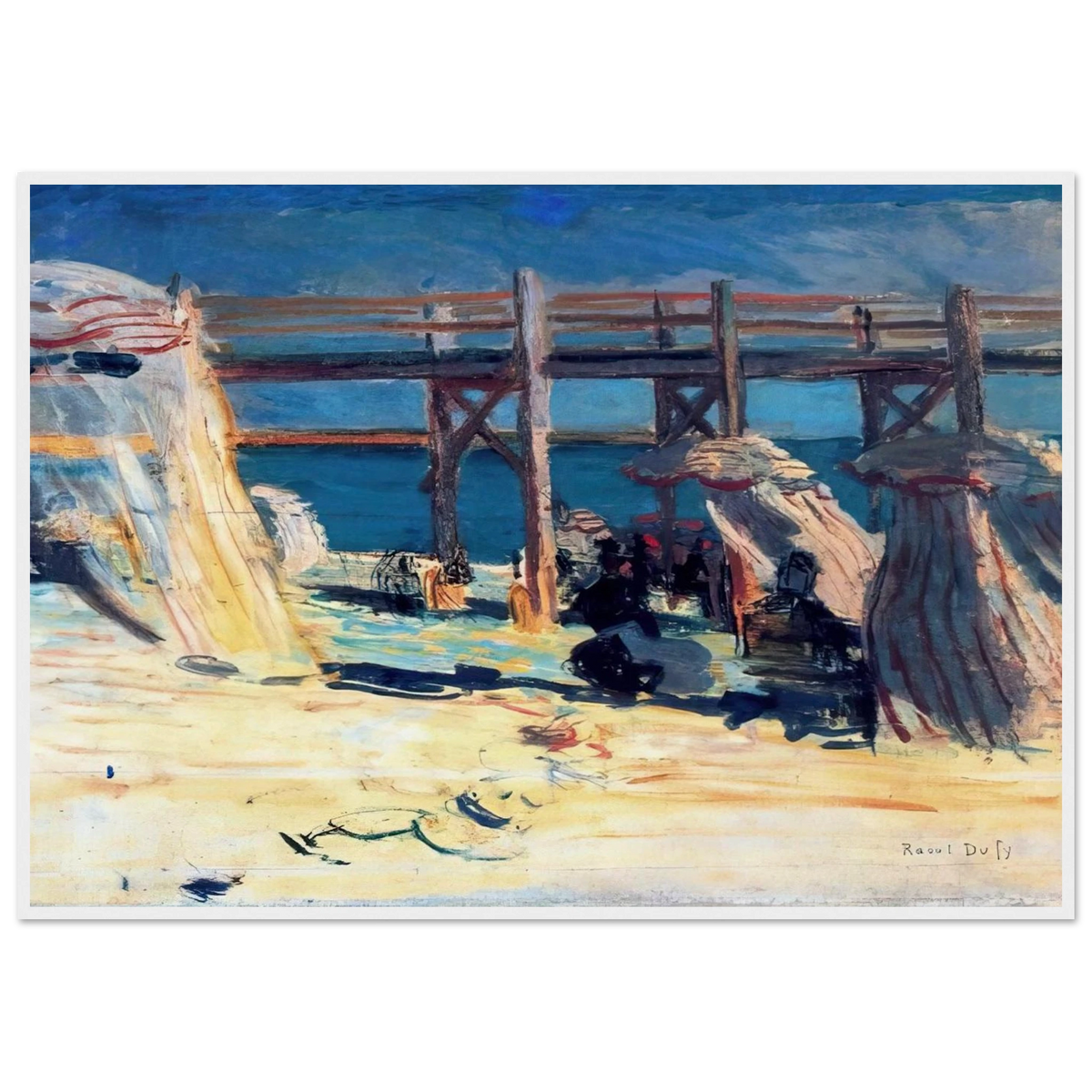 SANDY BEACH OF SAINTE ADRESSE Framed Poster | Raoul Dufy Framed Prints Wall Art | Raoul Dufy Shop