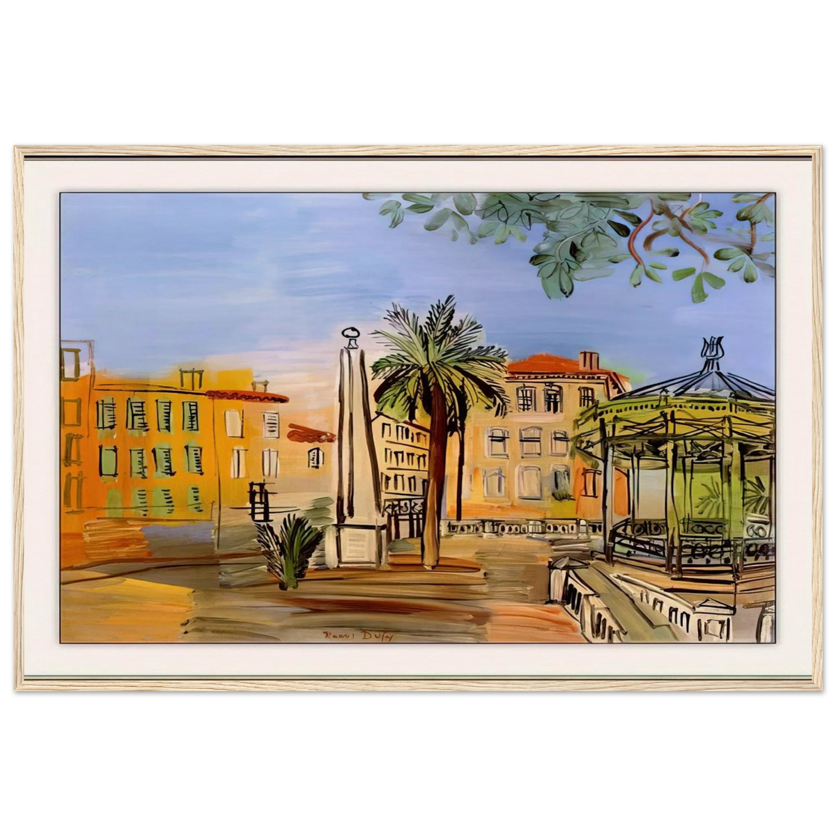 THE SQUARE IN HYERES Framed Poster | Raoul Dufy Framed Prints Wall Art | Raoul Dufy Shop