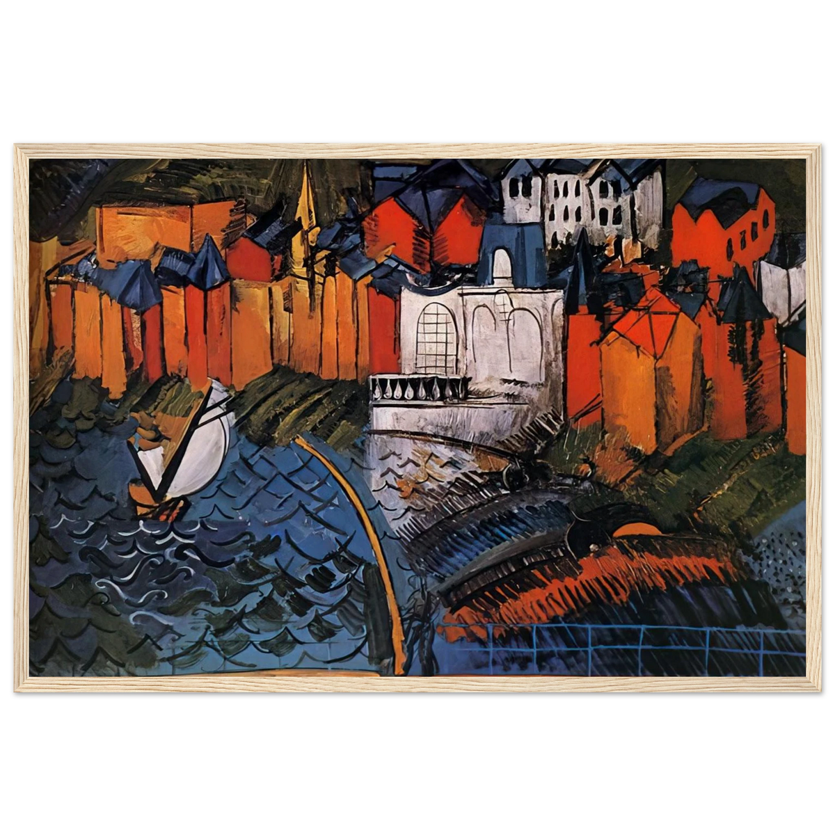 SAILBOAT AT SAINTE ADRESSE 1912 Framed Poster | Raoul Dufy Framed Prints Wall Art | Raoul Dufy Shop