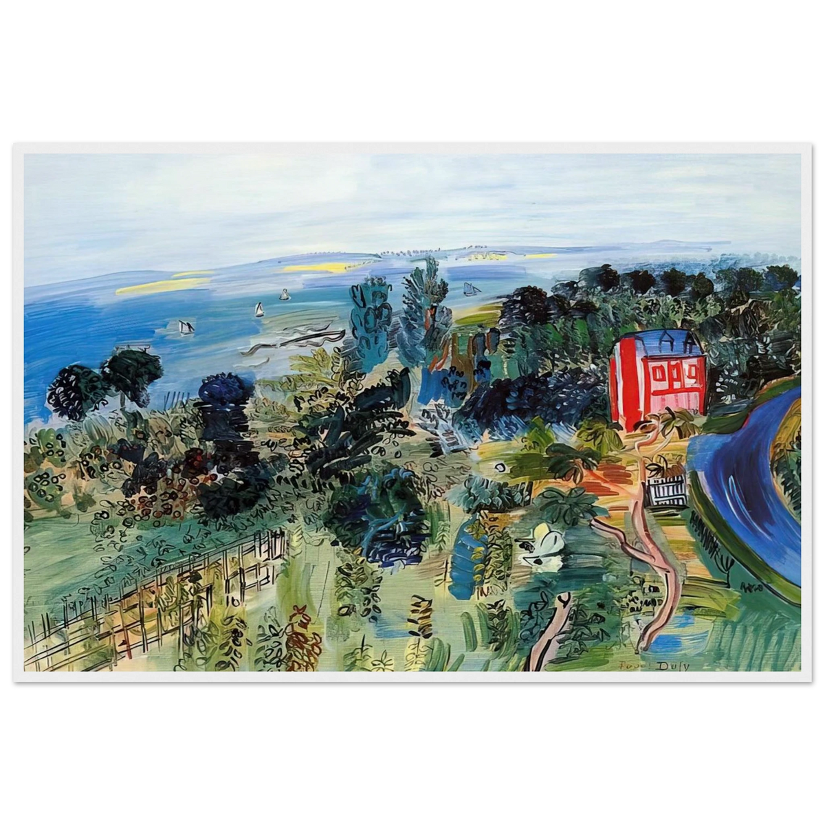 VILLERVILLE Framed Poster | Raoul Dufy Framed Prints Wall Art | Raoul Dufy Shop