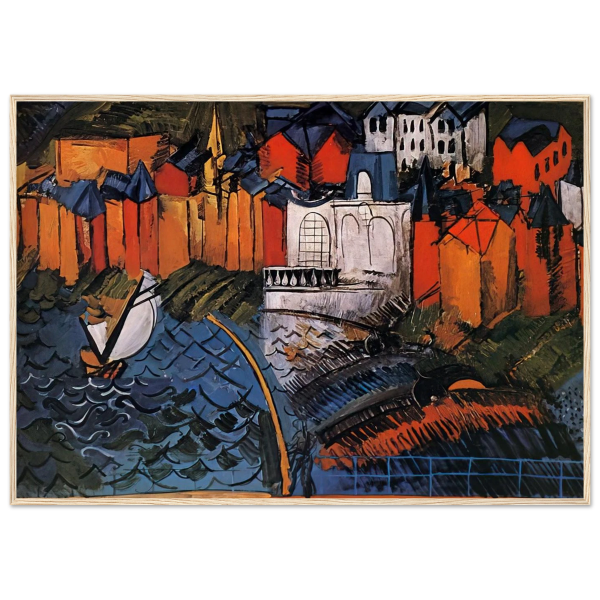 SAILBOAT AT SAINTE ADRESSE 1912 Framed Poster | Raoul Dufy Framed Prints Wall Art | Raoul Dufy Shop