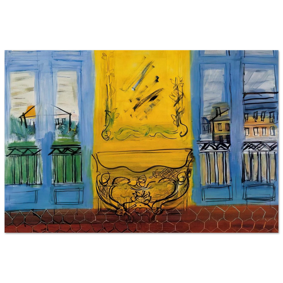 CONSOLE WITH TWO WINDOWS 1948 Poster | Raoul Dufy Poster | Raoul Dufy Shop